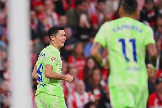 Barcelona Tutup Musim dengan Kemenangan 3-0 atas Bilbao, Lewandowski Cetak Gol ke-100