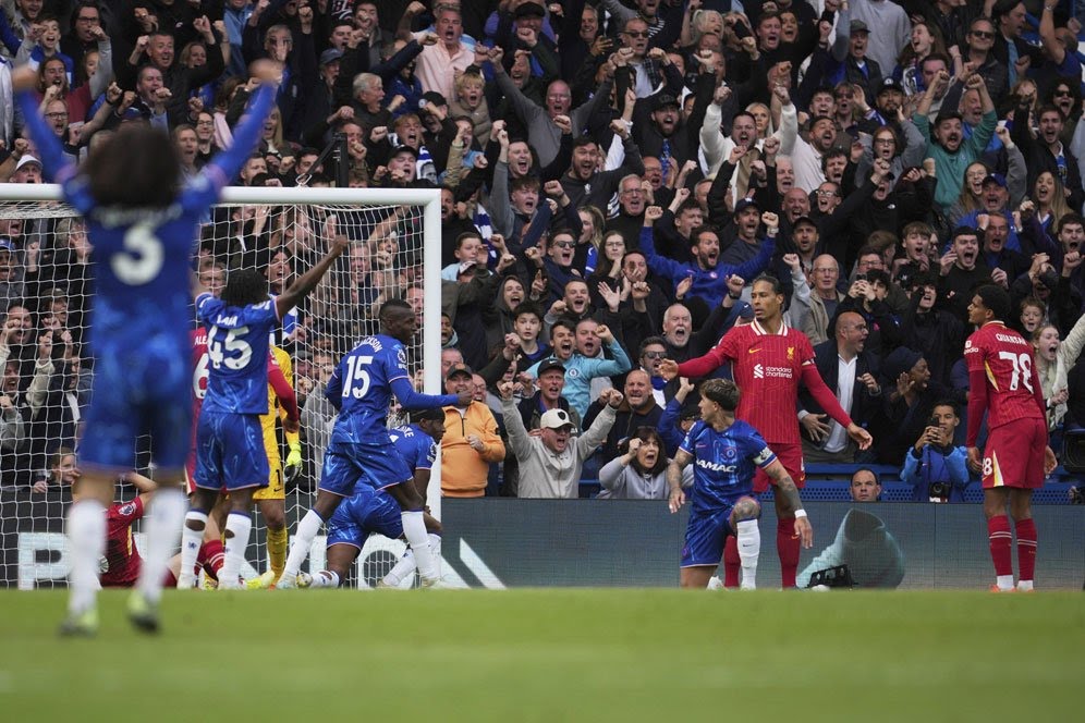 Chelsea Bungkam Liverpool 3-1, Gagalkan Pesta Juara di Stamford Bridge