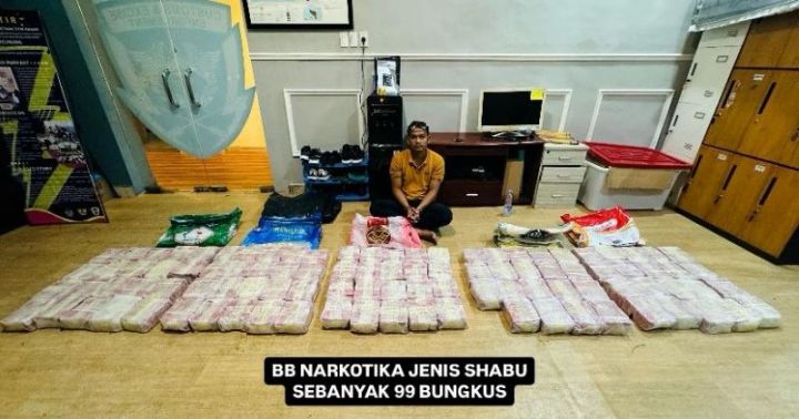 Polri Gagalkan Penyelundupan 99 Kg Sabu di Langsa, Aceh, Satu Pelaku Ditangkap
