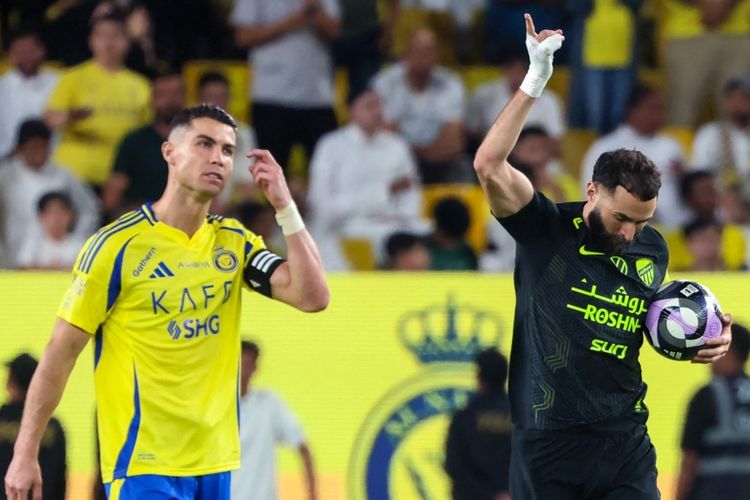 Al Nassr Kembali Tumbang, Cristiano Ronaldo Takluk dari Mantan Rekan Setimnya Karim Benzema
