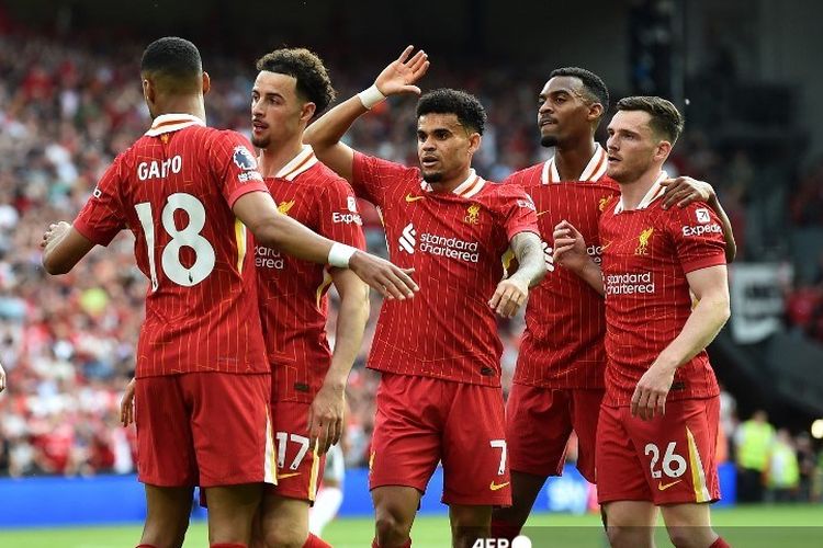 Liverpool Ditahan Imbang Arsenal 2-2 di Anfield, Gelar Juara Tetap Aman