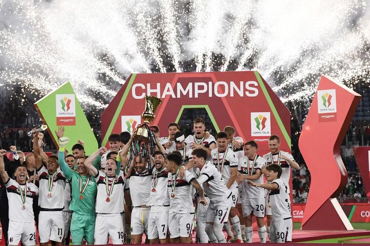 Bologna Juara Coppa Italia 2024/2025 Usai Kalahkan AC Milan 1-0