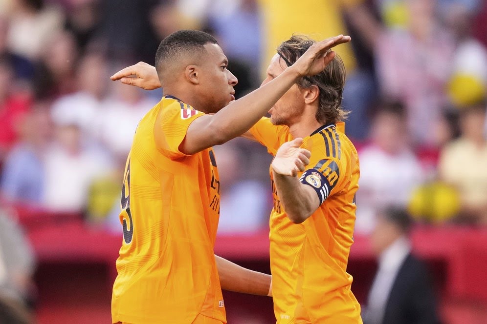 Real Madrid Bungkam Sevilla 2-0, Mbappe dan Bellingham Jadi Pembeda