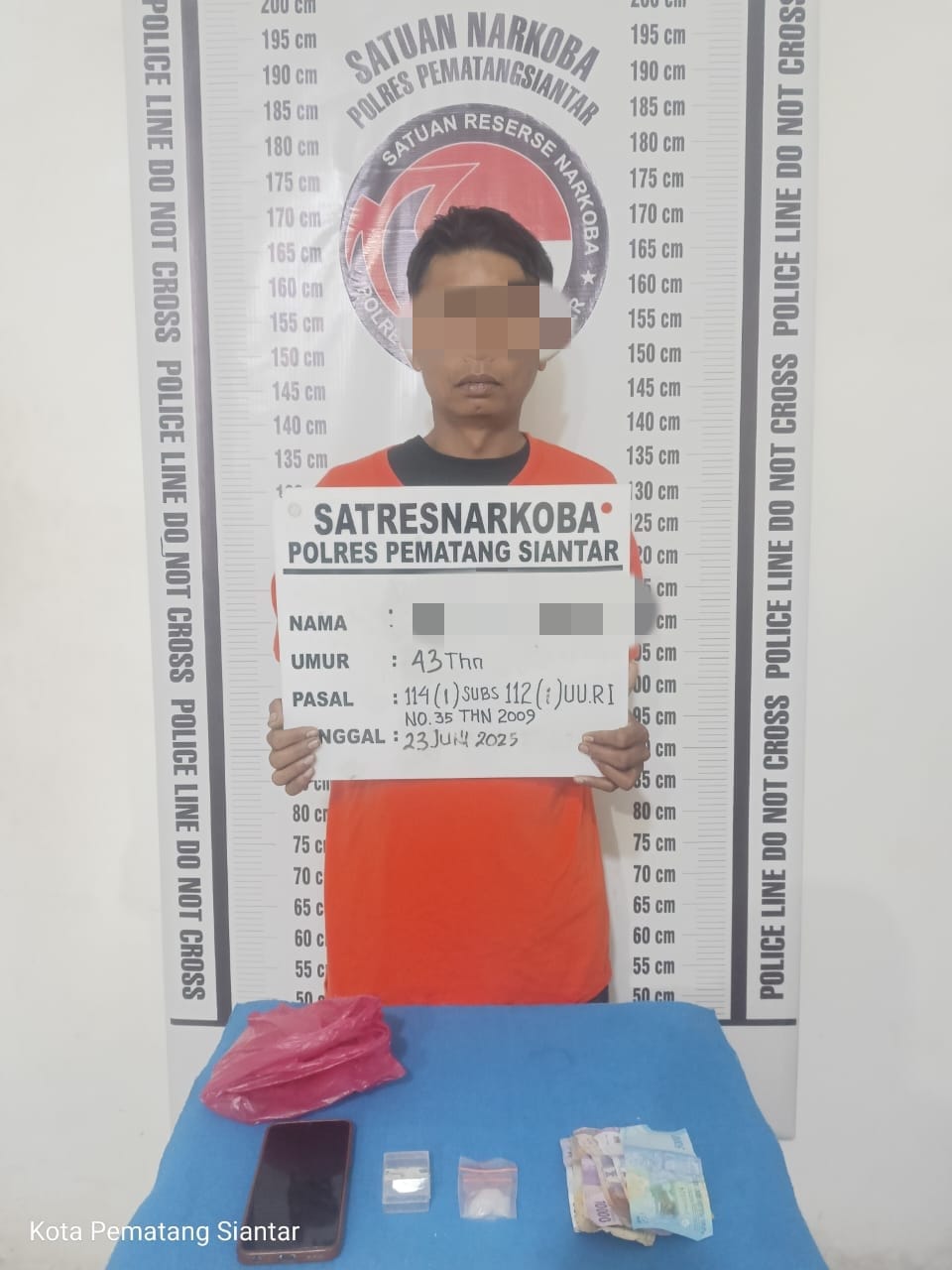 Miliki 4,22 Gram Sabu, Pria Asal Simalungun Ditangkap di Pematangsiantar