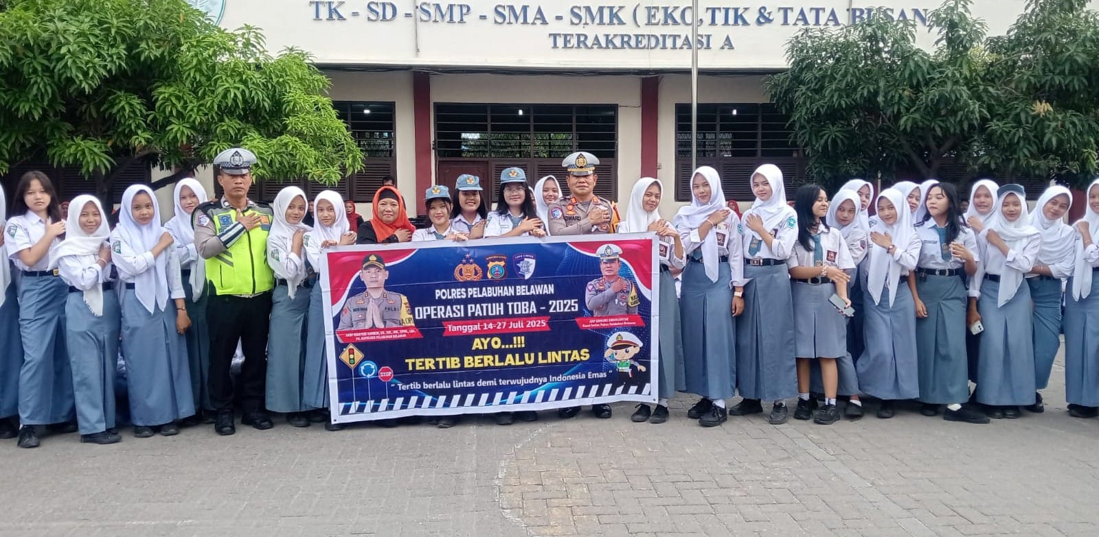 Sosialisasi Operasi Patuh Toba 2025: Satlantas Polres Belawan Sasar Pelajar Labuhan Deli