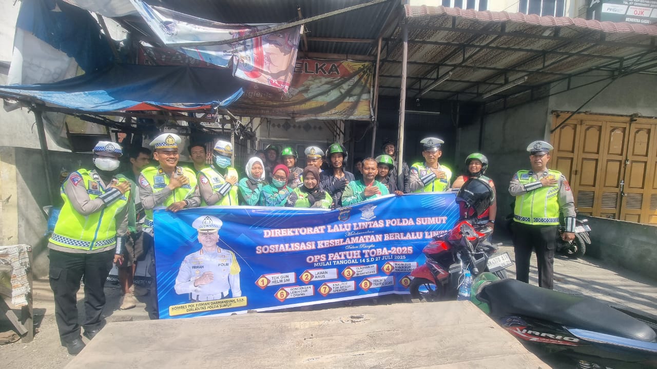 Operasi Patuh Toba 2025, Polda Sumut Gencarkan Edukasi Keselamatan Lalu Lintas di Medan