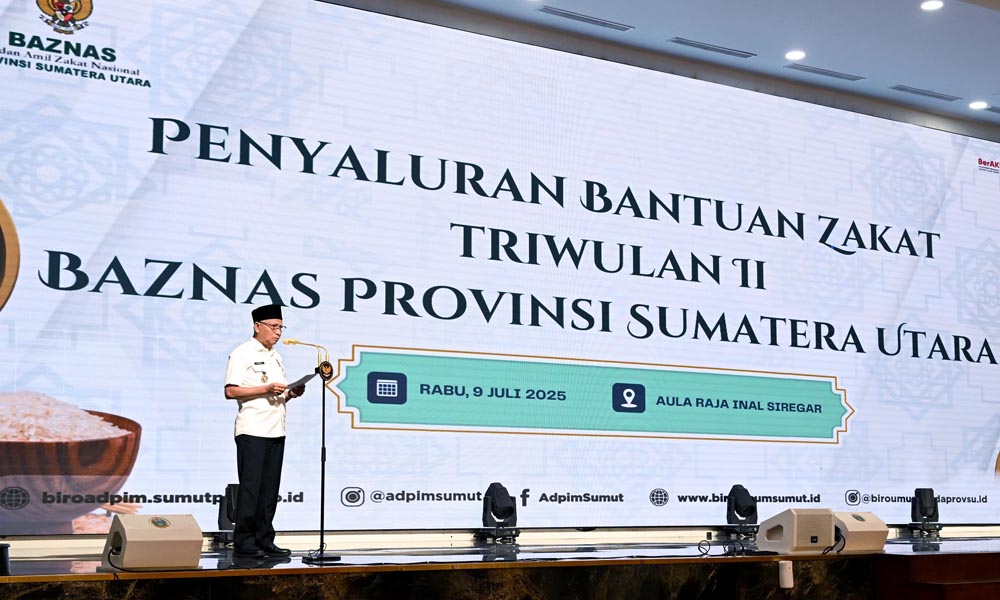 Wagub Sumut: Baznas Berperan Penting dalam Pembangunan, ZIS Triwulan II 2025 Disalurkan