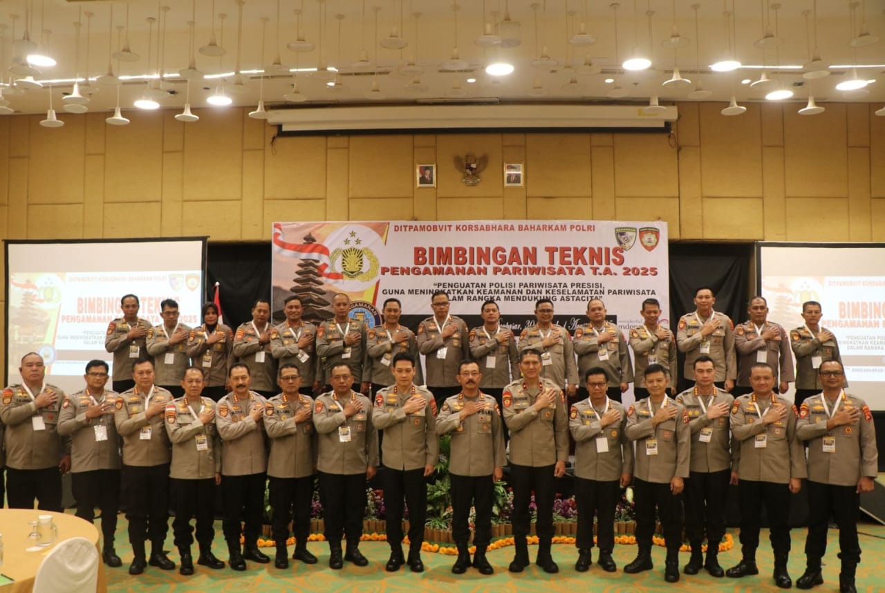 Polri Gelar Bimtek Pengamanan Pariwisata Bali 2025, Perkuat Profesionalisme Polisi Pariwisata