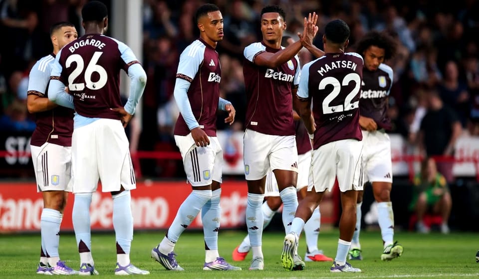 Aston Villa Bantai AS Roma 4-0 di Laga Pramusim