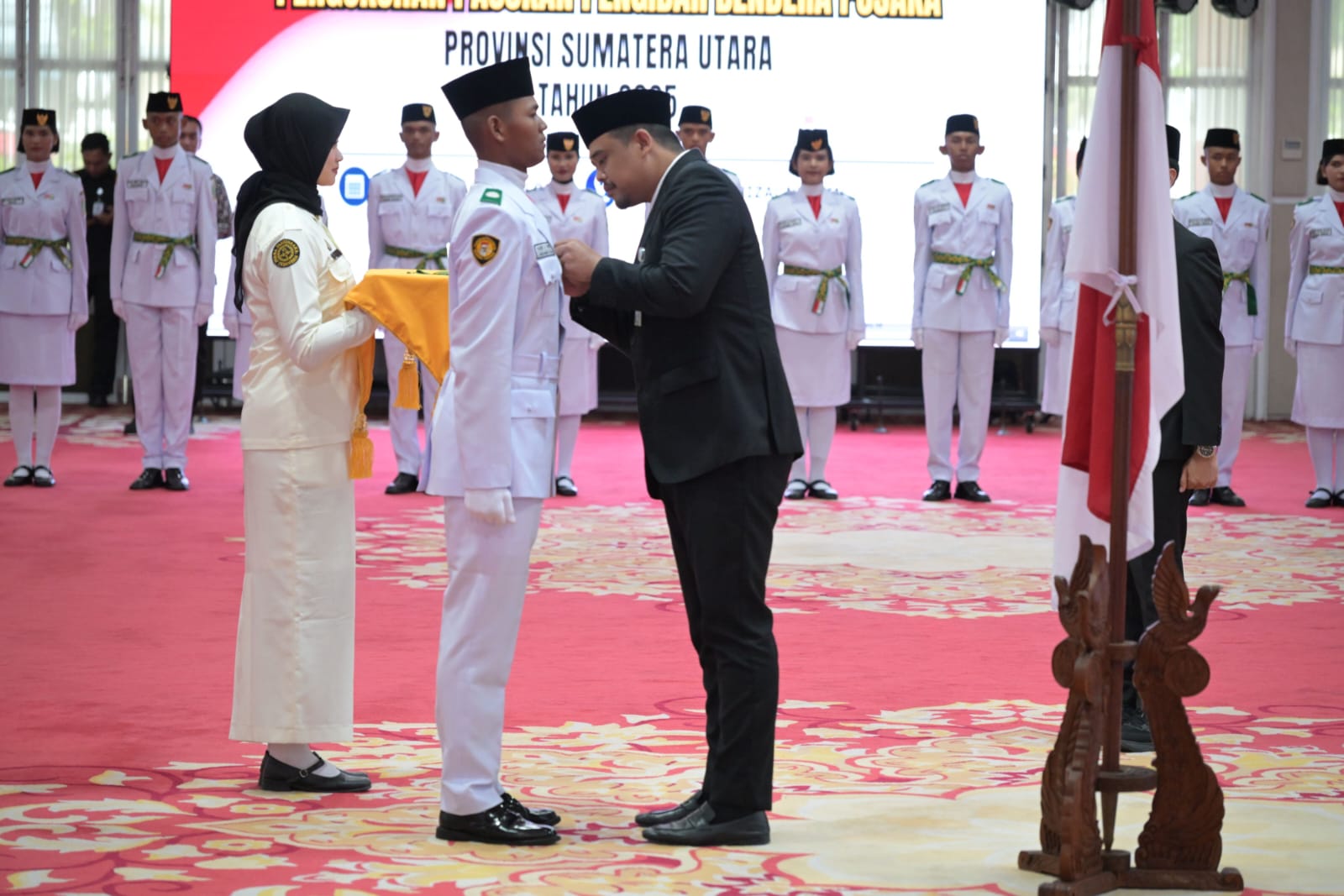 Paskibraka Sumut 2025 Dikukuhkan Gubernur Bobby Nasution