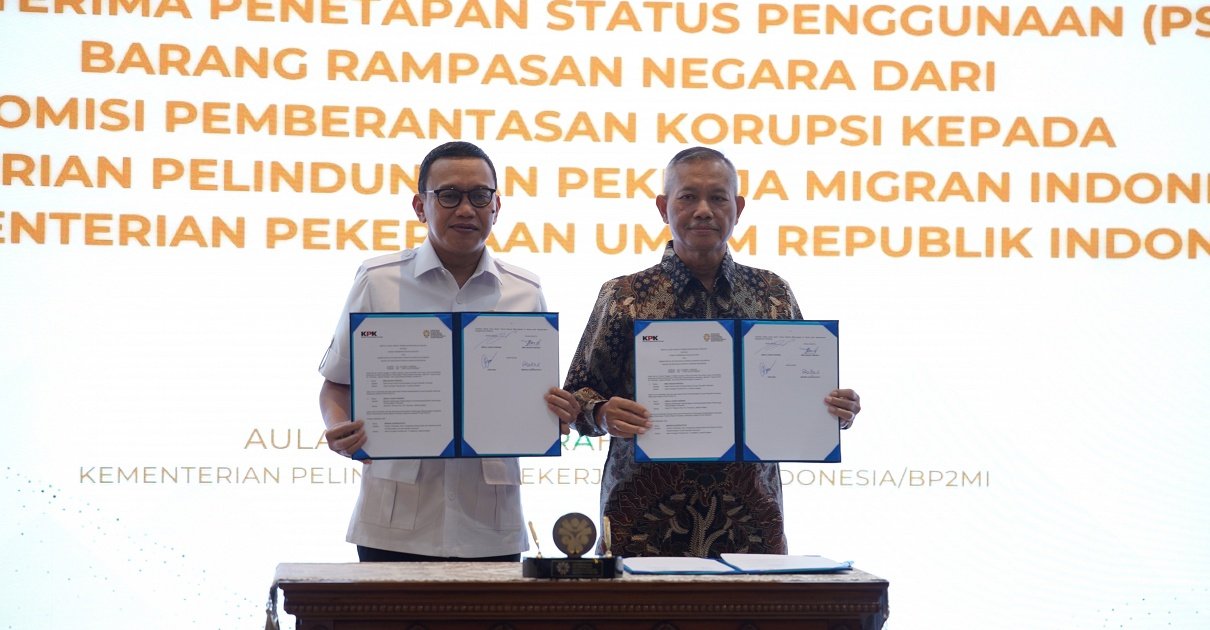 KPK Serahkan Aset Rampasan Rp3,81 M untuk BP2MI dan Kementerian PUPR