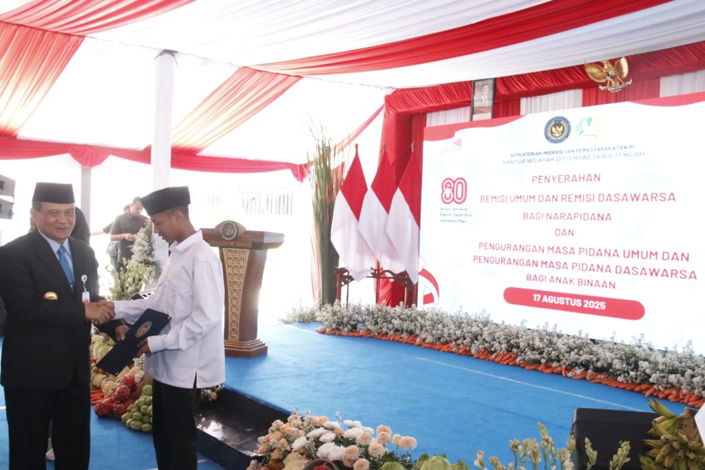 8.737 Narapidana di Jateng Terima Remisi HUT ke-80 RI, 321 Orang Langsung Bebas