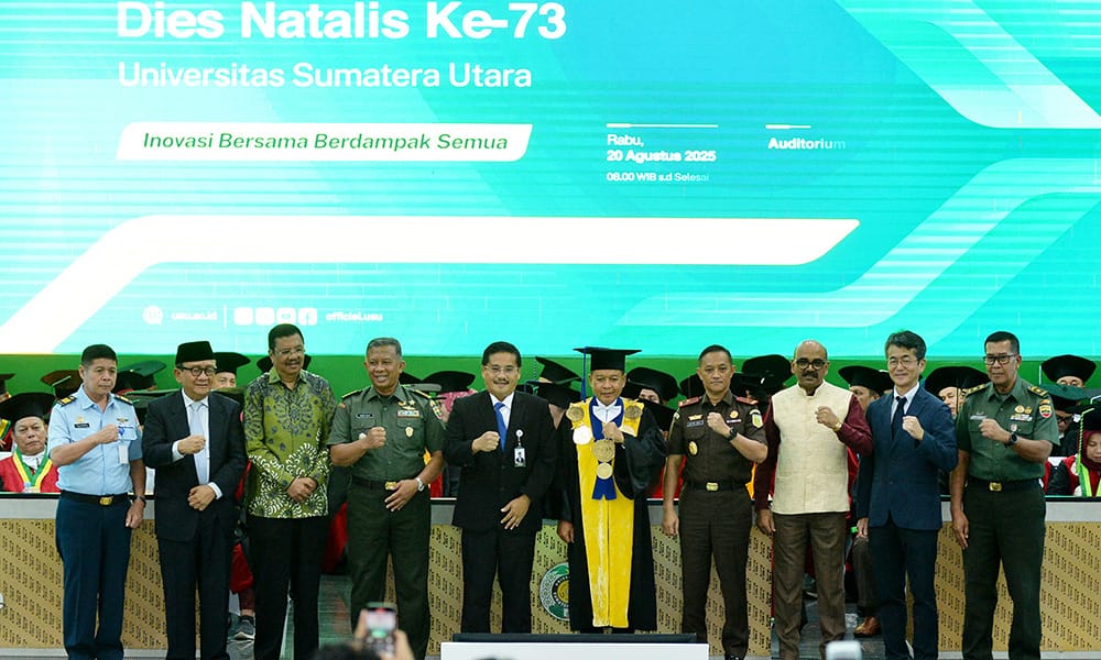 USU di Usia 73 Tahun Konsisten Memberikan Kontribusi, Dapat Apresiasi Pemprov Sumut