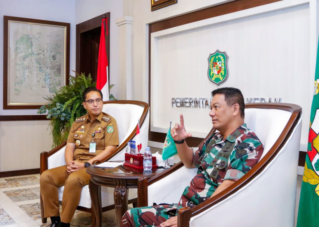 Wali Kota Medan Terima Kunjungan Danlanud Soewondo, Siap Dukung Penguatan Pertahanan Udara