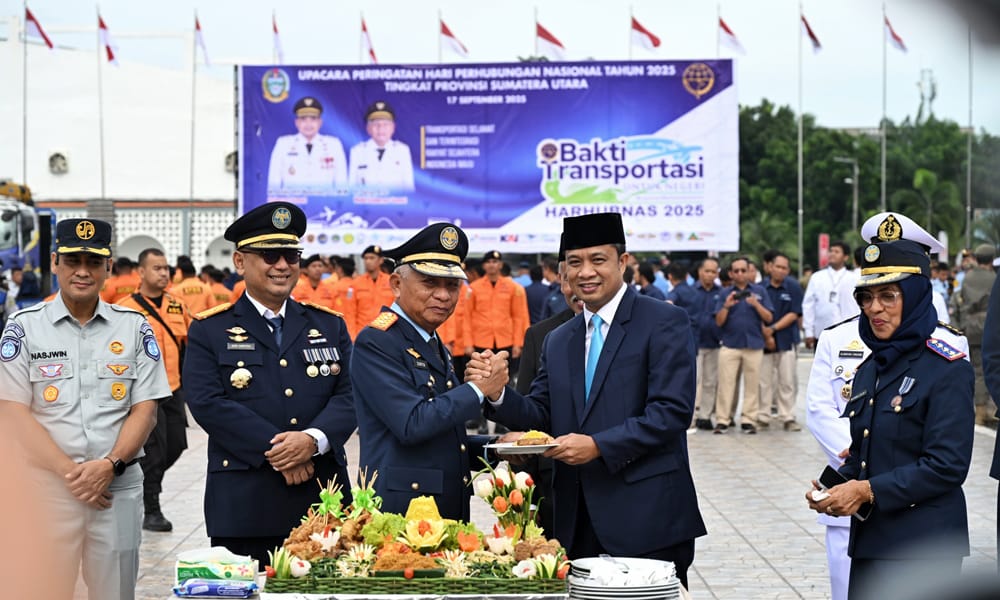 Upacara Harhubnas 2025 Dipimpin Wagub Sumut: Transportasi Kunci Kehidupan