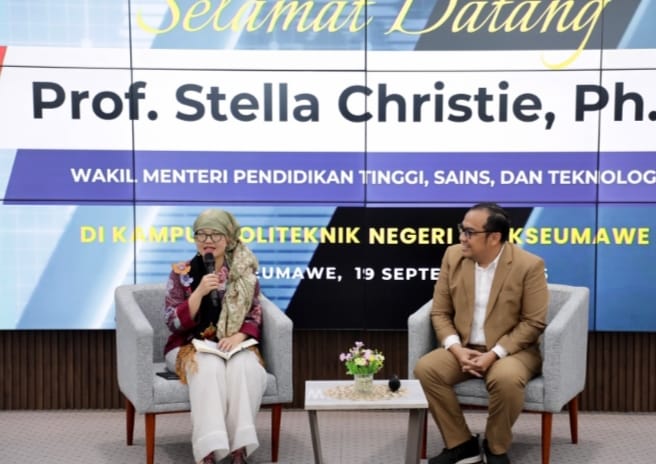 Wamen Stella Tekankan Pentingnya Riset Terapan dan Kolaborasi Industri di Politeknik Negeri Lhokseumawe