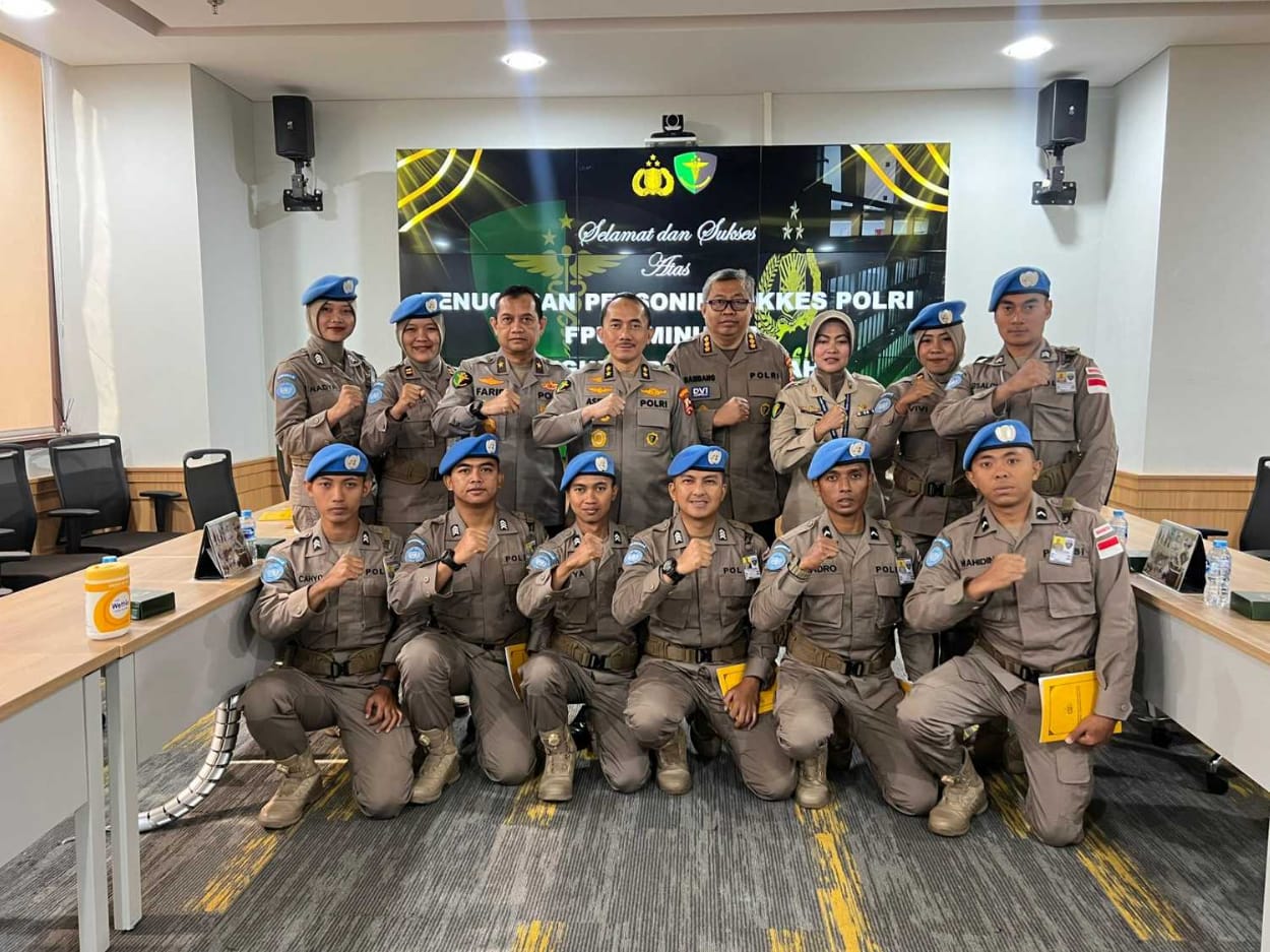 Pusdokkes Polri Lepas 10 Personel untuk Misi Perdamaian PBB di Afrika Tengah