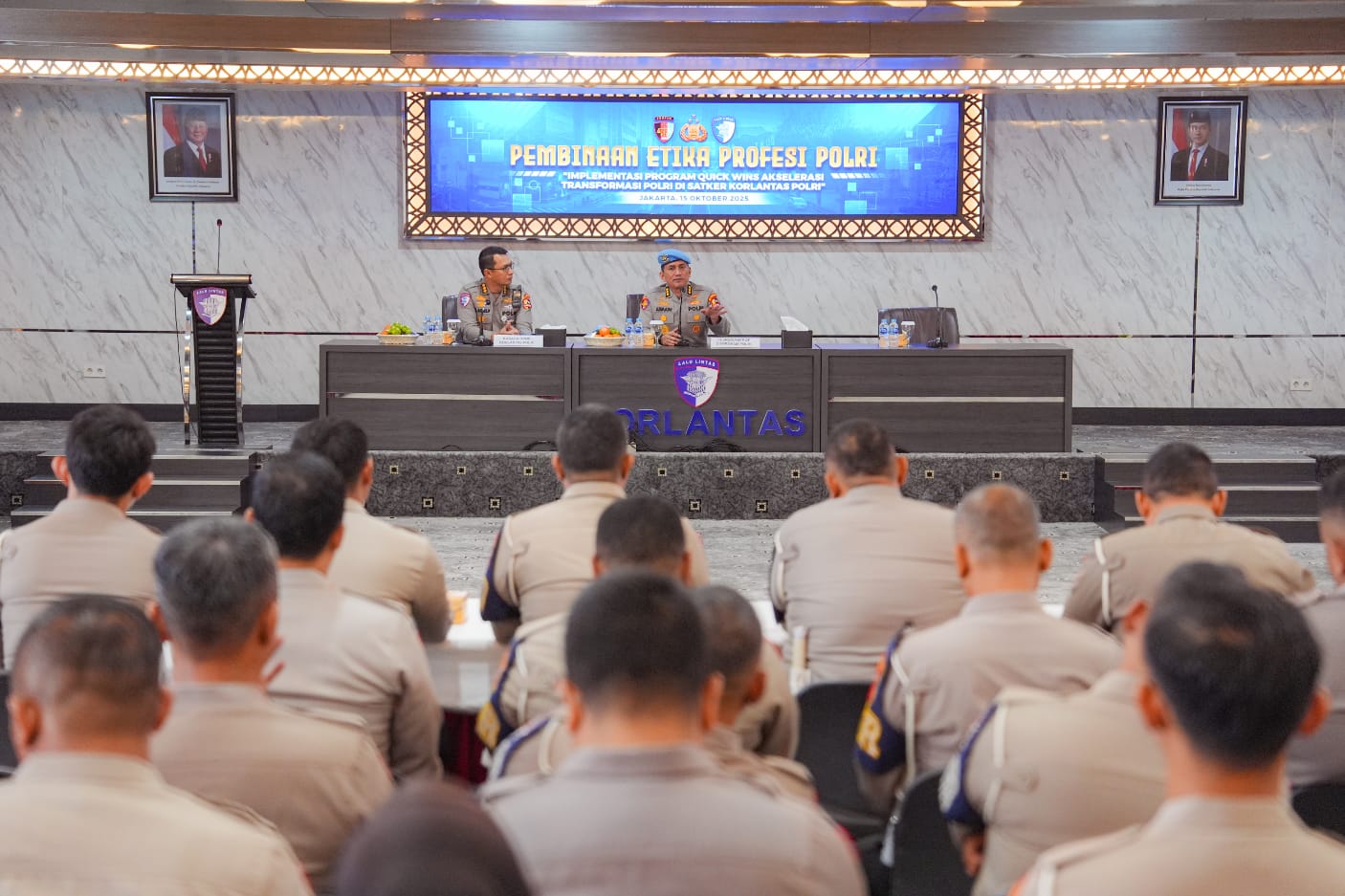 Korlantas dan Divpropam Polri Gelar Pembinaan Etika Profesi, Tekankan Pengawasan dan Cegah Hedonisme