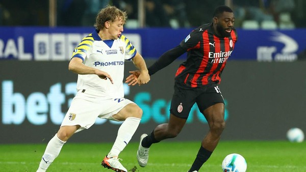 Parma Tahan Imbang AC Milan 2-2, Rossoneri Sia-siakan Keunggulan Dua Gol