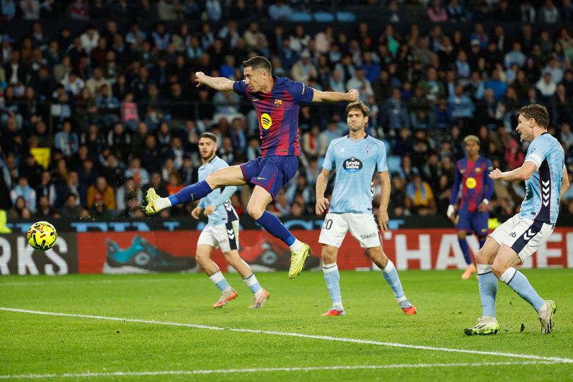 Aksi Gemilang Lewandowski Antar Barcelona Hancurkan Celta Vigo