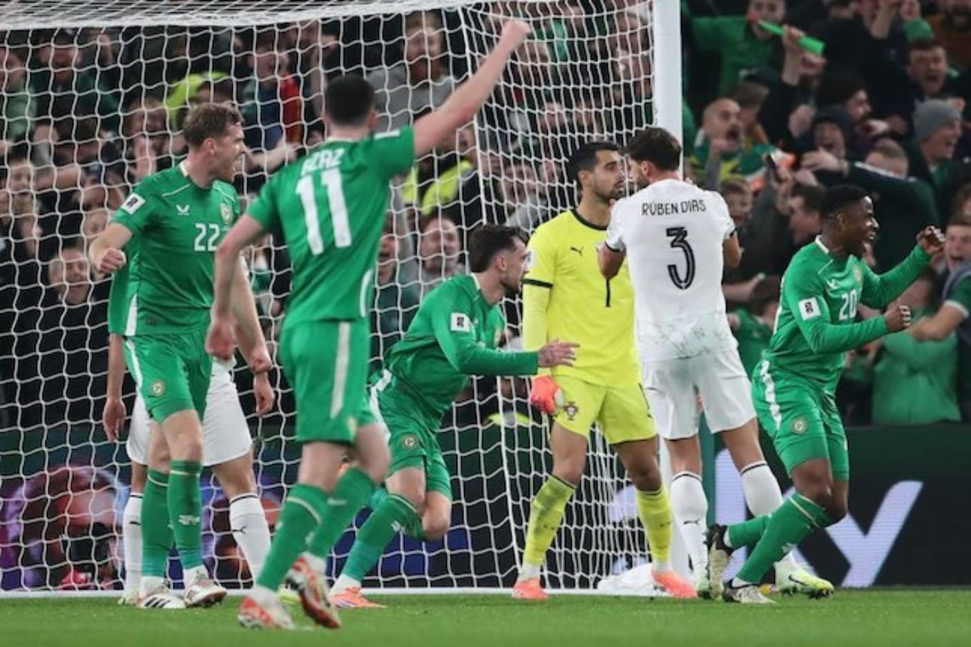 Irlandia Kejutkan Portugal 2-0, Ronaldo Dikartu Merah pada Kualifikasi Piala Dunia 2026