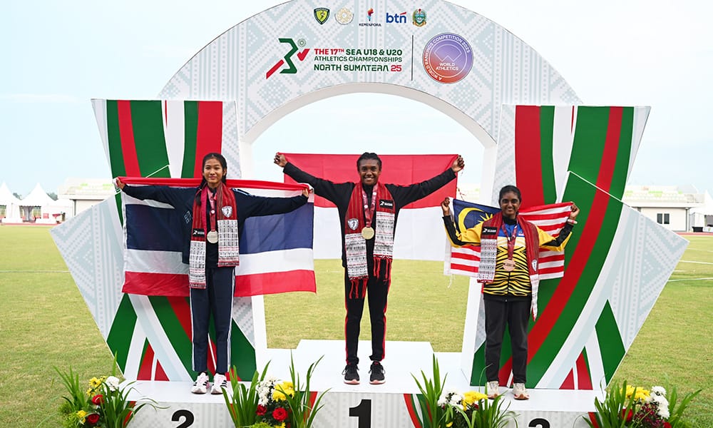 Indonesia Tempati Peringkat Kedua di Hari Pertama Kejuaraan Atletik U18 & U20 Asia Tenggara