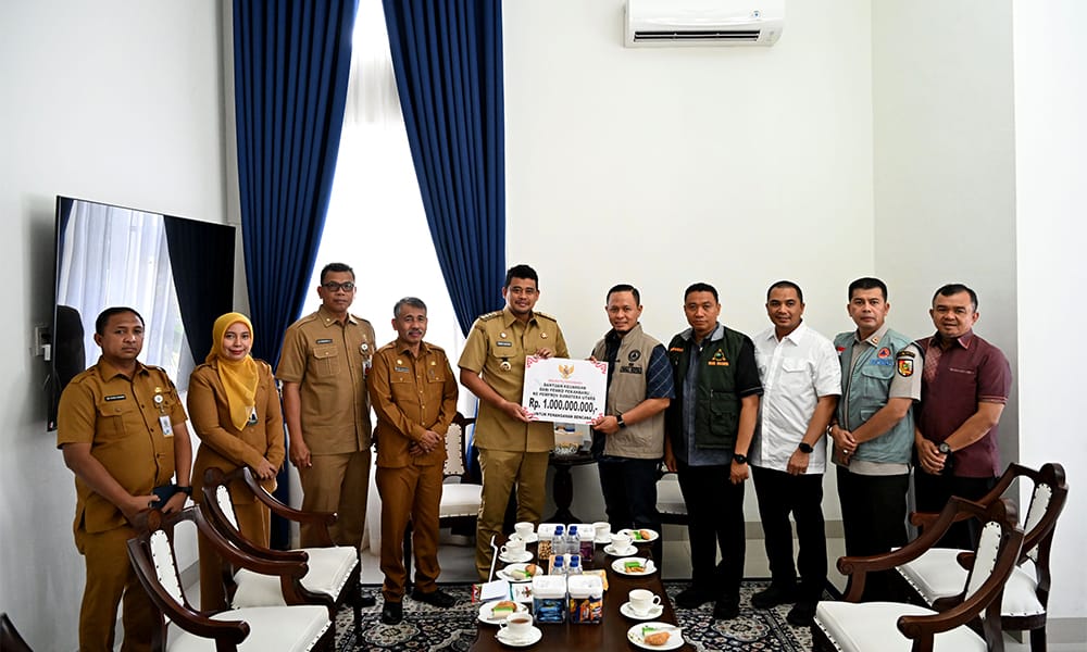 Bobby Nasution Terima Bantuan Rp1 M dari Pekanbaru, Siapkan Penyaluran untuk Korban Banjir dan Longsor