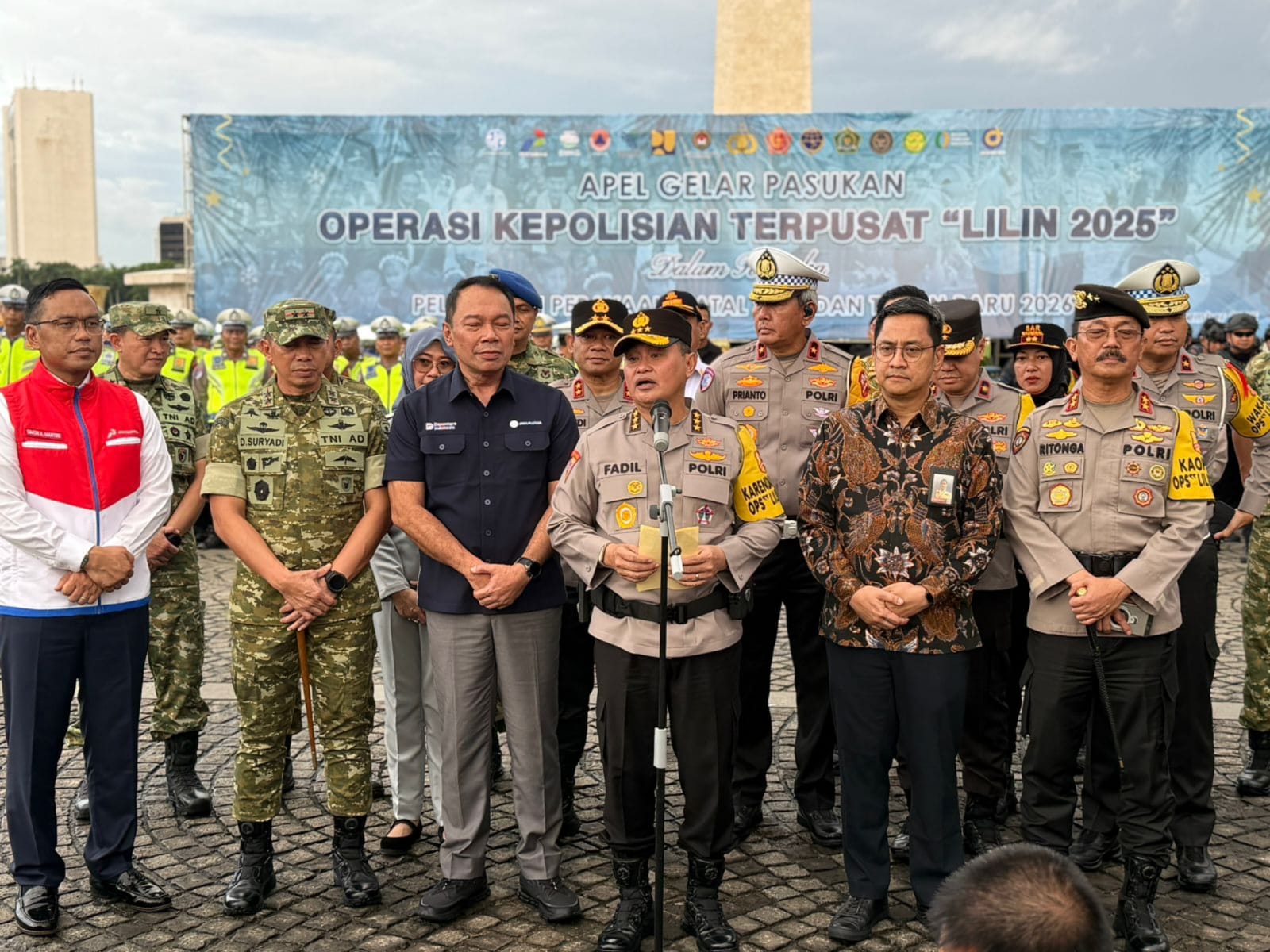 Polri Gelar Apel Operasi Lilin 2025 di Monas, Fokus Amankan Natal dan Tahun Baru