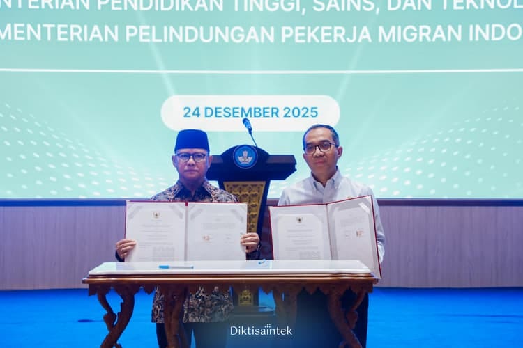 Kemdiktisaintek dan KP2MI Teken Nota Kesepahaman untuk Perkuat Pengembangan SDM Indonesia