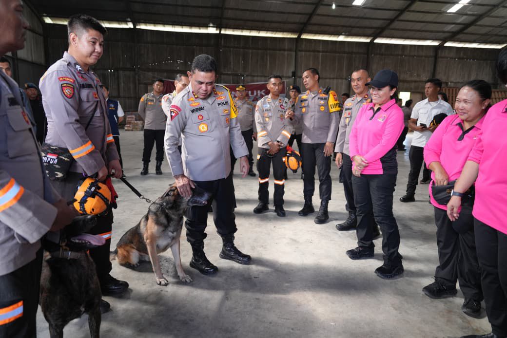 Unit K9 Diturunkan Polda Sumut untuk Mendukung Pencarian Korban Bencana di Tapteng–Sibolga