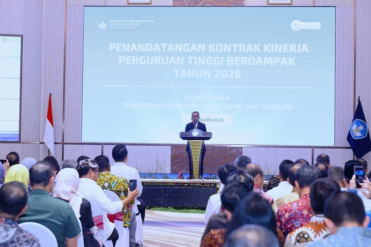 Kontrak Kinerja 2026 Diteken Pimpinan Perguruan Tinggi, Fokus pada Kampus Berdampak Menuju Indonesia Emas 2045
