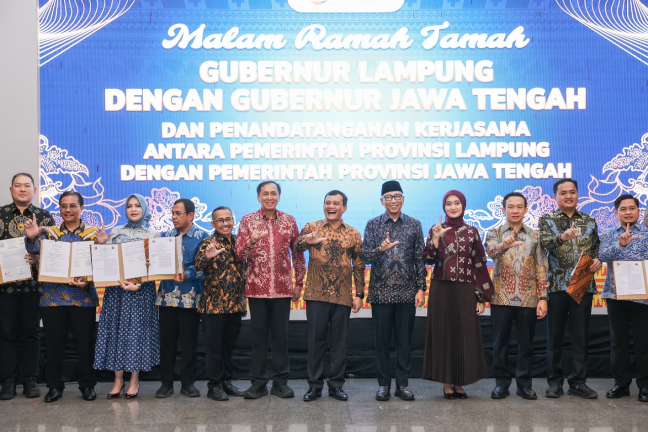 11 Kerja Sama Diteken, Kolaborasi Pemprov Jateng–Lampung Catat Transaksi Rp832,3 M per Tahun