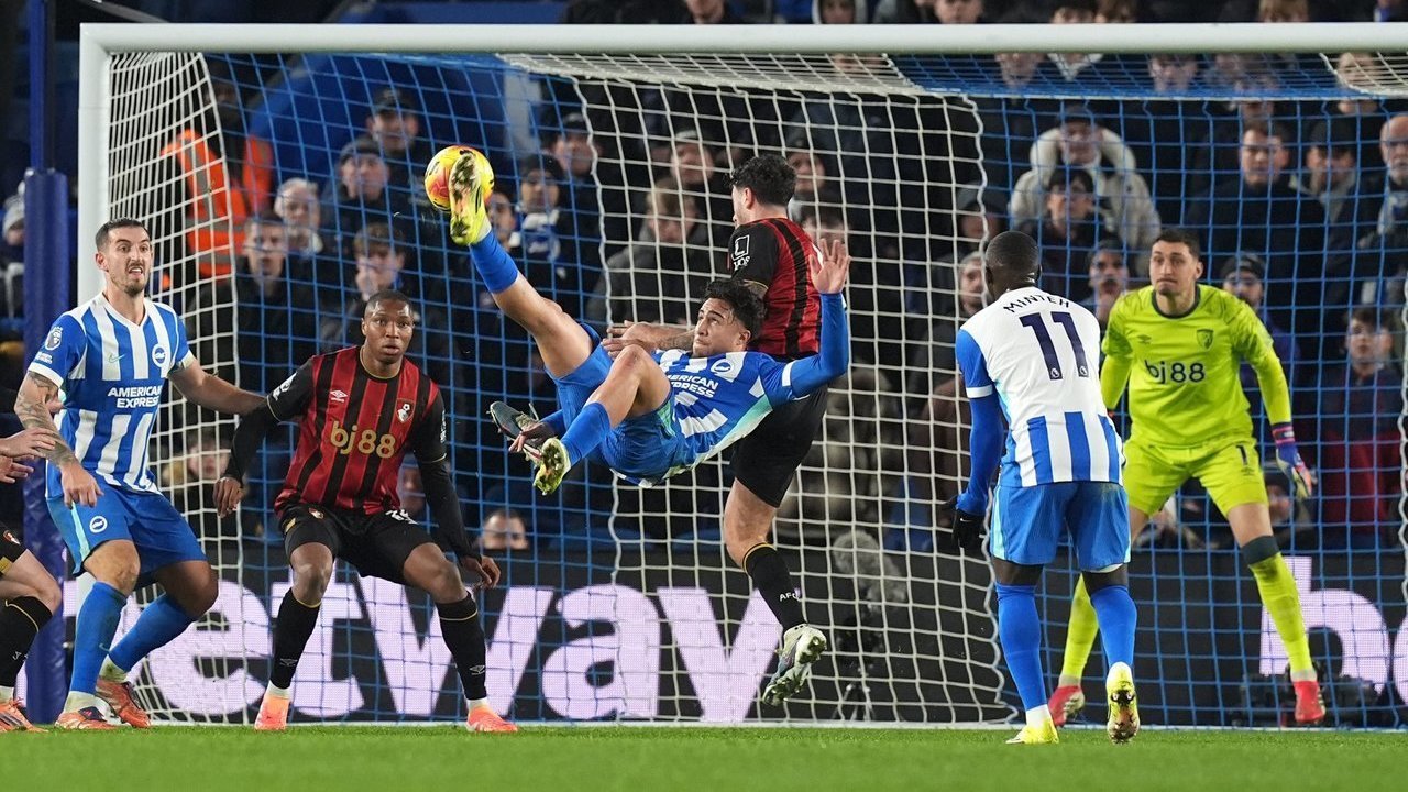 Gol Salto Kostoulas Selamatkan Brighton dari Kekalahan Kontra Bournemouth