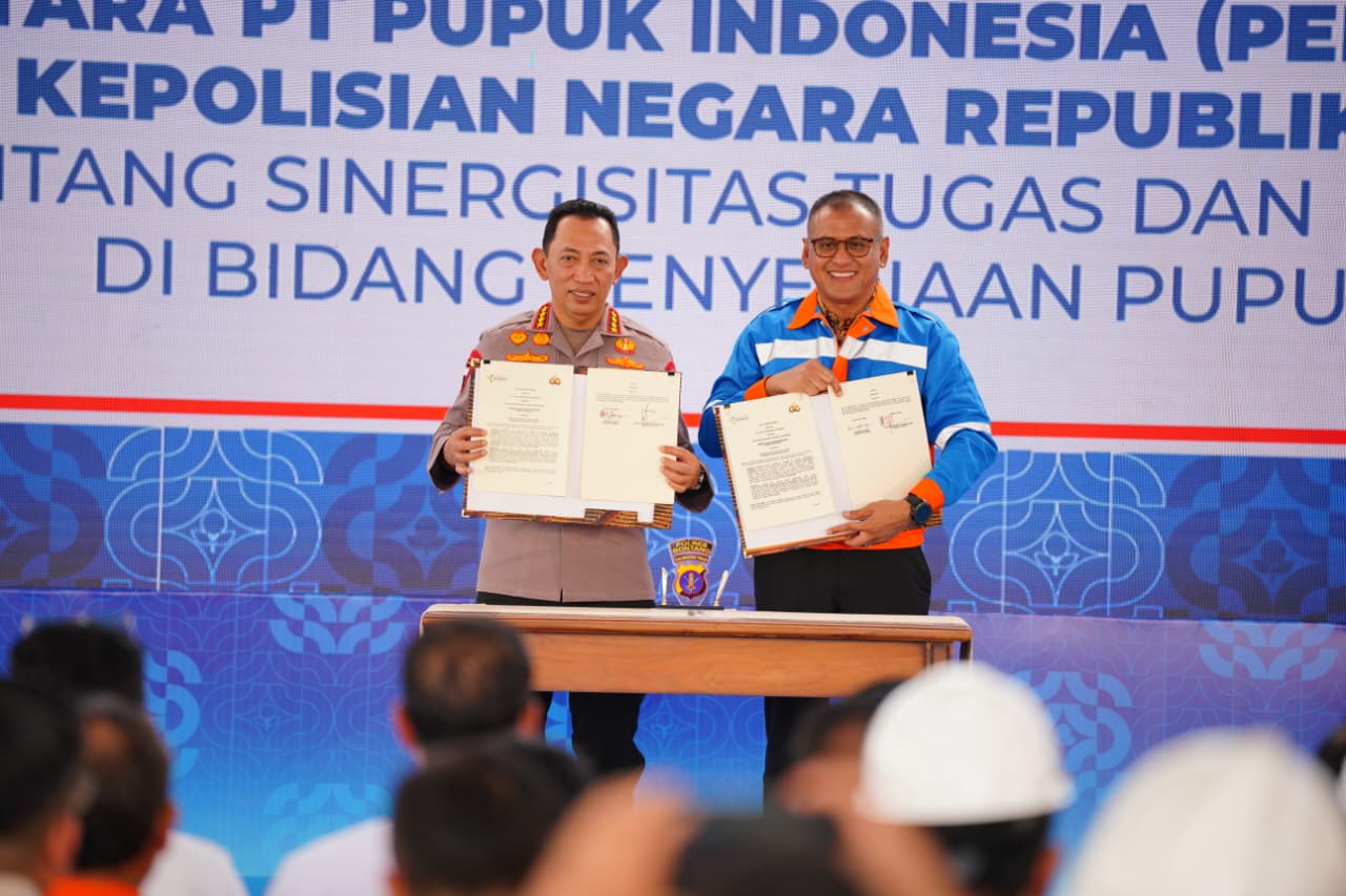 Kapolri Resmikan Revamping Pabrik Pupuk Kaltim, Polri Teken MoU Kawal Distribusi Pupuk