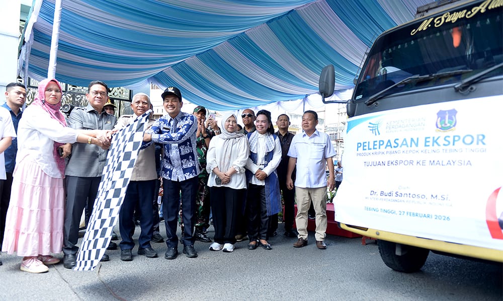 Ekspor 9 Ton Pisang Kepok Keling ke Malaysia Dilepas Wagub Sumut dan Mendag
