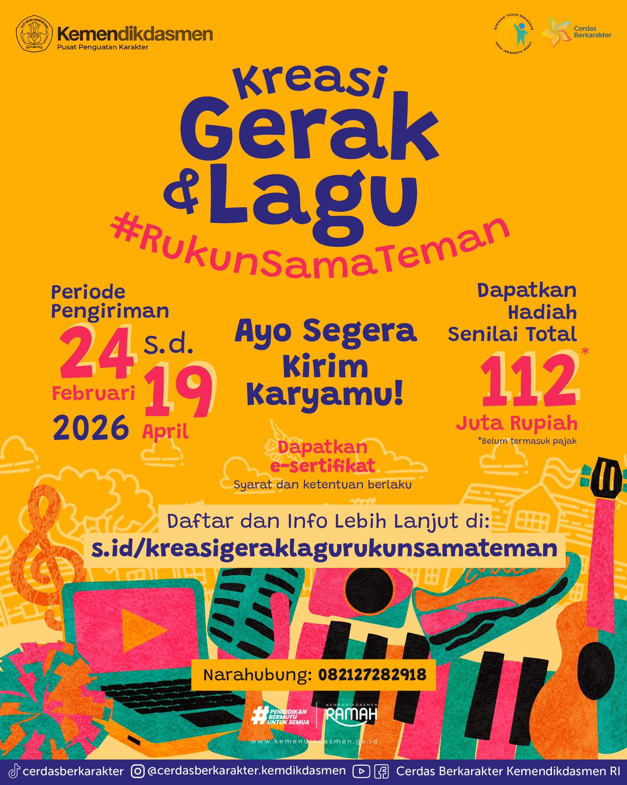 Kemendikdasmen Dorong Sekolah Aman melalui Kreasi Gerak dan Lagu “Rukun Sama Teman”