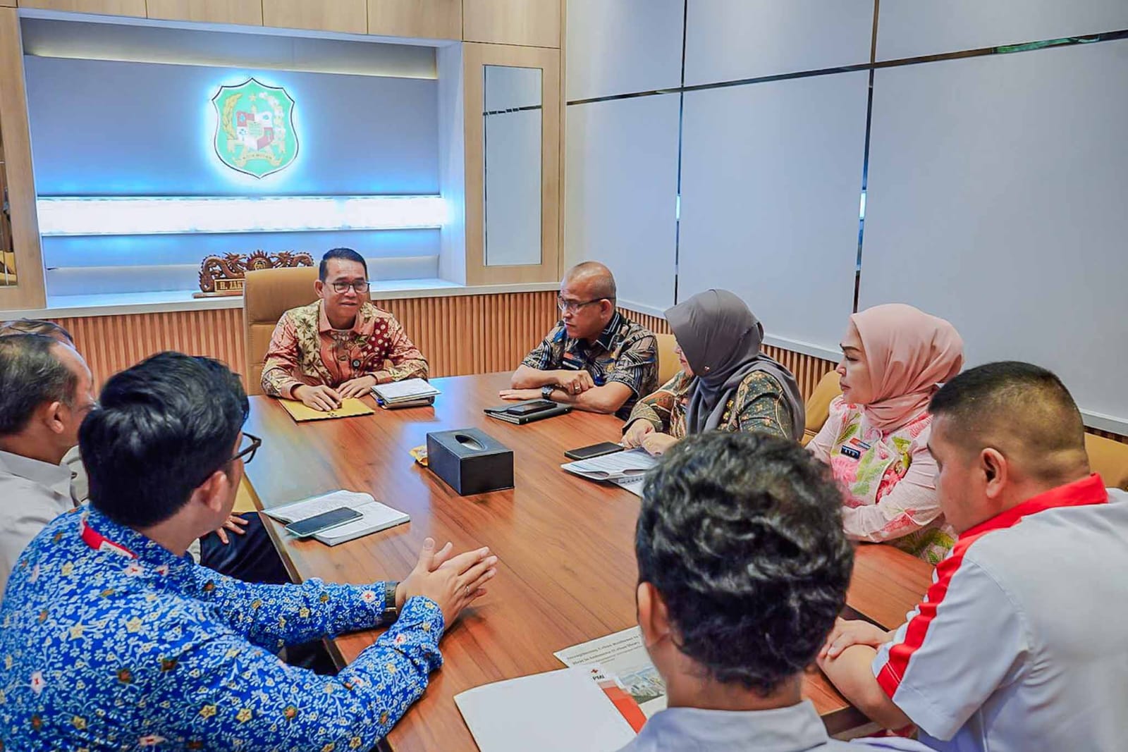 Program Ketahanan Panas Dipaparkan PMI Medan dan Palang Merah Amerika kepada Pemko Medan