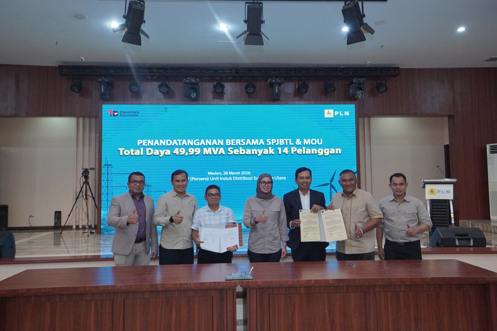 Penandatanganan SPJBTL dan MoU, PLN UID Sumut Tingkatkan Pertumbuhan Ekonomi dan Tambah Daya 49,99 MVA