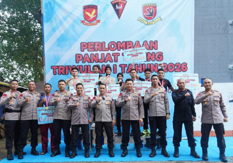 Kejuaraan Panjat Tebing Korps Brimob Polri Triwulan I 2026 Resmi Ditutup di Bogor