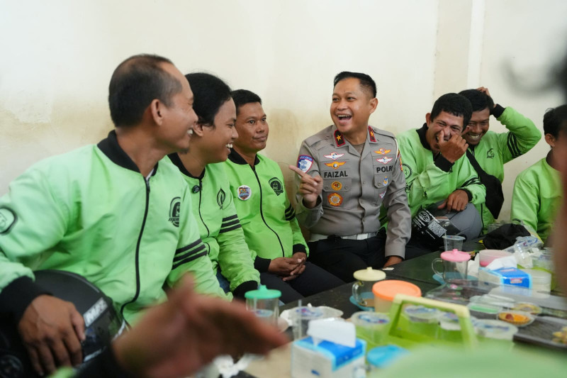 Polantas Menyapa di Wajo, Dirgakkum Korlantas Polri Serap Aspirasi Driver Ojol