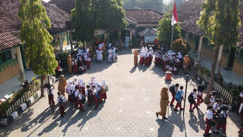 BPBD Wonogiri Gelar Edukasi dan Simulasi Bencana di SDN 1 Tekaran