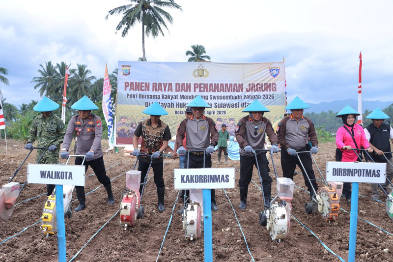 Polres Kotamobagu Panen Raya Jagung 25 Ton, Dukung Swasembada Pangan 2026