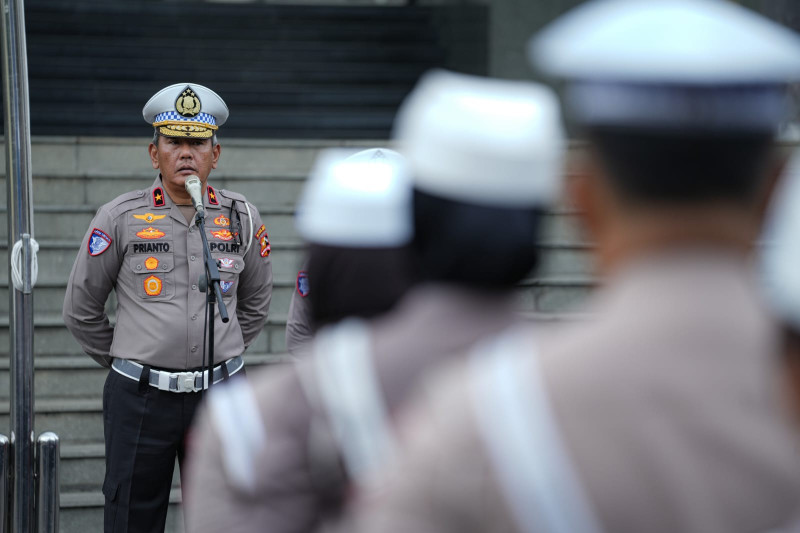 Dirkamsel Korlantas Tekankan Integritas dan Ketelitian dalam Apel Pagi NTMC