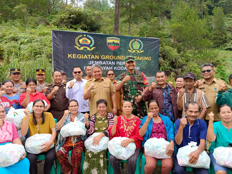 Pemkab Taput Dukung Groundbreaking Jembatan Sitakka yang Dibangun Kodam I/BB