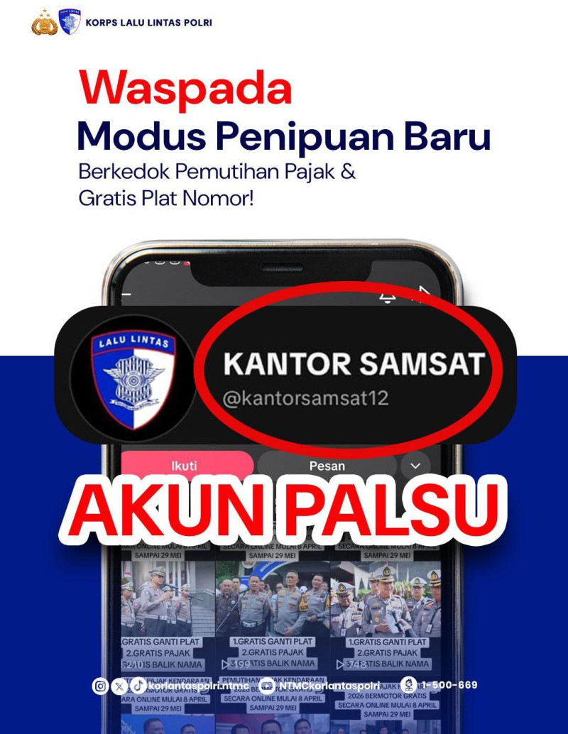 Hoaks Pemutihan Pajak Kendaraan 2026 Gratis Online, Korlantas Polri Beri Klarifikasi