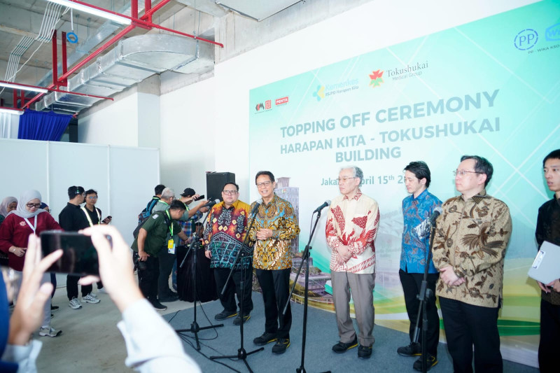 Topping Off Gedung Harapan Kita-Tokushukai, Perkuat Layanan Jantung Berkelas Dunia
