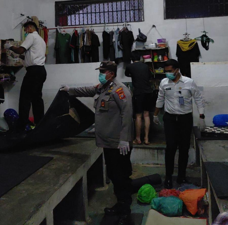 Razia Gabungan dan Tes Urine Warnai Peringatan Hari Bakti Pemasyarakatan ke-62 di Lapas Pancurbatu