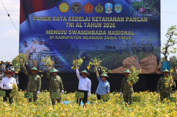 Kementan, TNI AL, dan Pemkab Nganjuk Dorong Percepatan Swasembada Kedelai Nasional