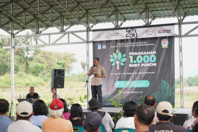 Yayasan Del Gelar Penanaman 1.000 Pohon di Toba dalam HUT ke-25, Dorong Ekonomi dan Pelestarian Lingkungan