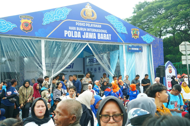 Polda Jabar Sediakan Layanan Kesehatan saat Peringatan Hari Buruh Internasional